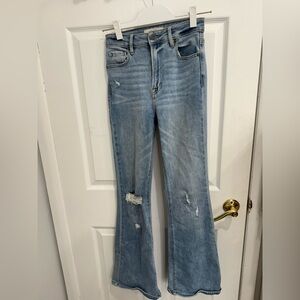 Women's Light Blue Distressed Jeans